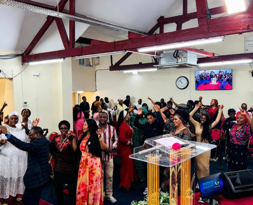 Singer leading praise and worship at Peniel Church of Christ