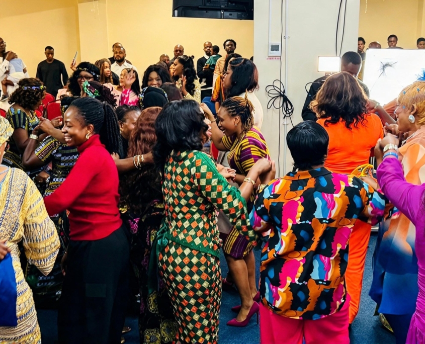 Church members celebrating together