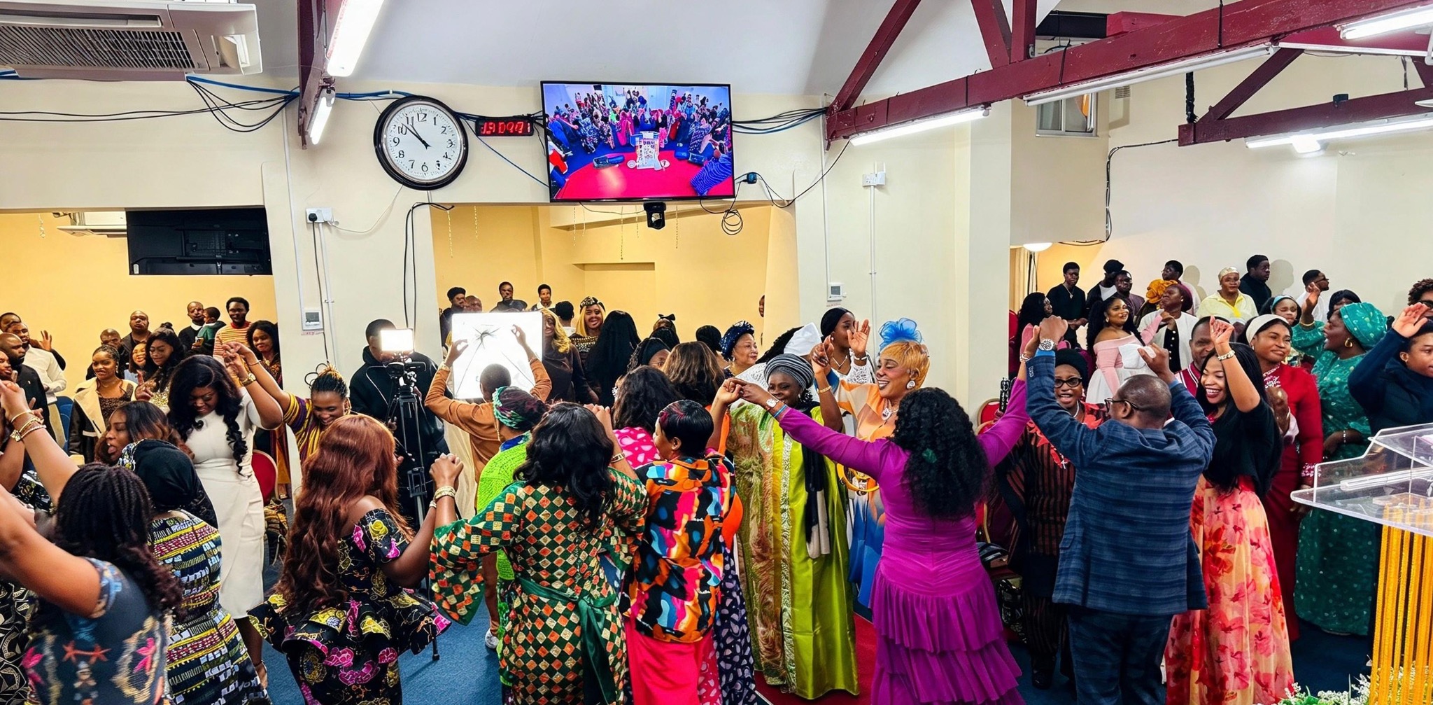 Our church family celebrating together