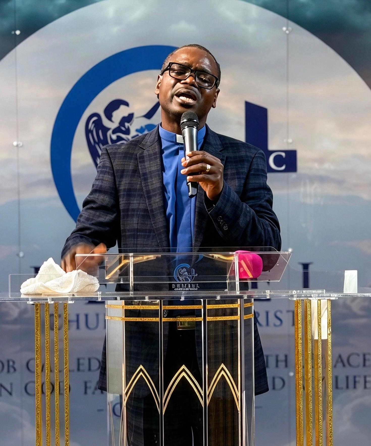 Our pastor sharing the word
